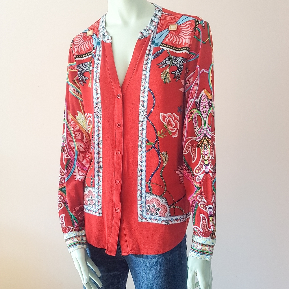 Stunning red desigual blouse